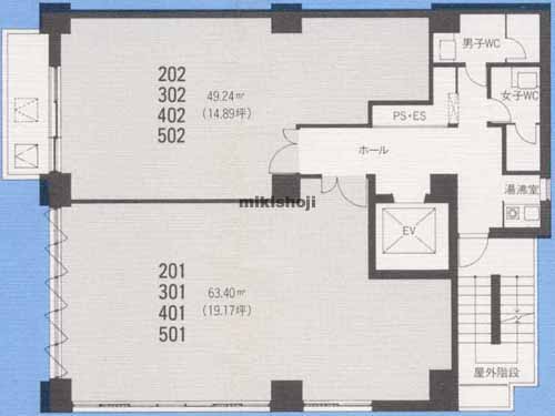 山京大通ビル別館 平面1