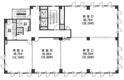 郡山堂前合同ビル 平面1