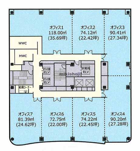 仙台宮城野ビル 平面1