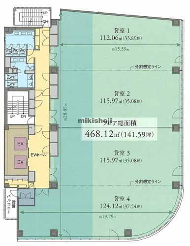 仙台中央ビル 平面1