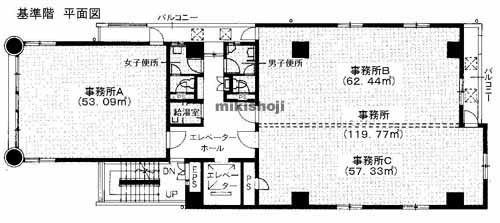 関内川島ビル 平面1
