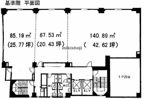 横浜フコク生命ビル 平面1