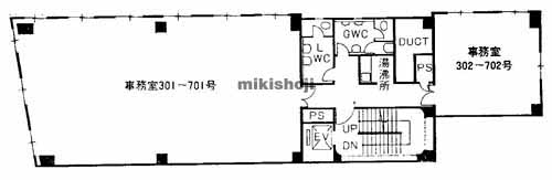 ニューイナズマビル 平面1