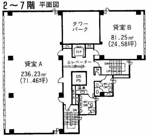 溝ノ口第一生命ビルディング 平面1