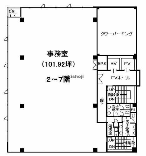 リバーストーン第３ビル 平面1