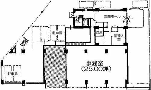 岡野パークハイツビル 平面1