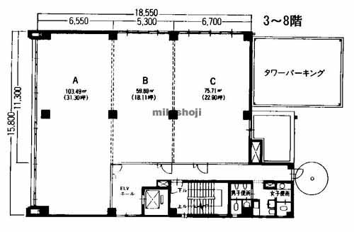カミヤビル 平面1