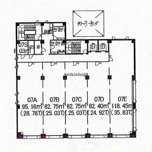 ＡＩＧ名古屋ビル(旧:富士火災名古屋ビル) 平面1
