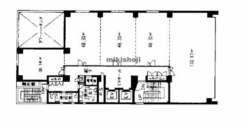 いちご丸の内サウスビル(旧:ISM名古屋丸の内ビル) 平面1