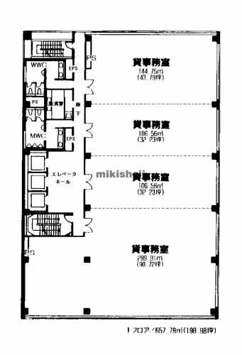 名古屋センタービル別館 平面1