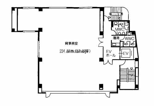 愛知建設業会館 平面1