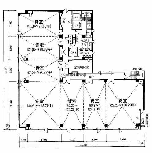 ニッセイ今池ビル 平面1