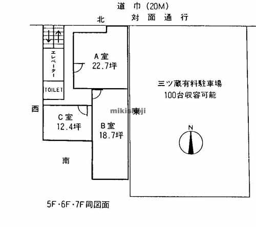 白川アカデミービル 平面1