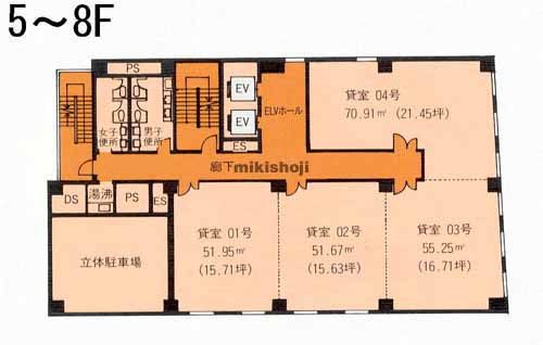 出雲殿互助会連尺ビル(旧:浜松連尺ビル) 平面1