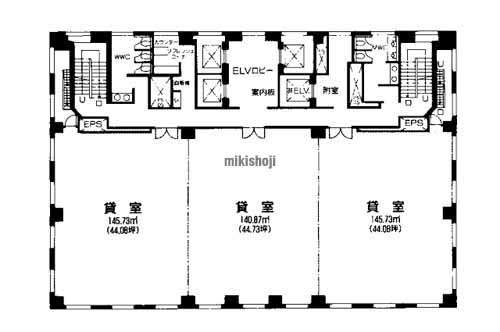 あいおいニッセイ同和損保名古屋名駅ビル 平面1