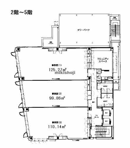 メビウス名古屋ビル 平面1