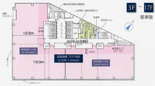 名古屋クロスコートタワー 平面1