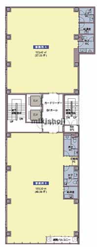 ＴＯＳＨＩＮ ＨＯＮＭＡＣＨI ビル 平面1