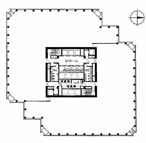 芝田・茶屋町・大深町の梅田センタービル 平面1