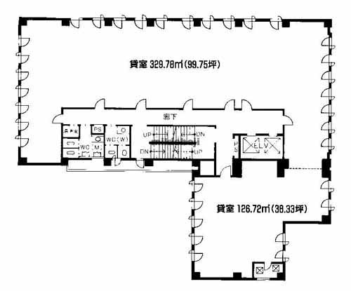 梅田プラザビル 平面1