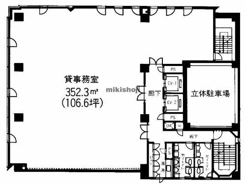 銀泉天王寺ビル 平面1