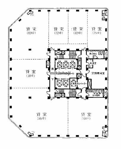 明治安田生命堺筋本町ビル 平面1