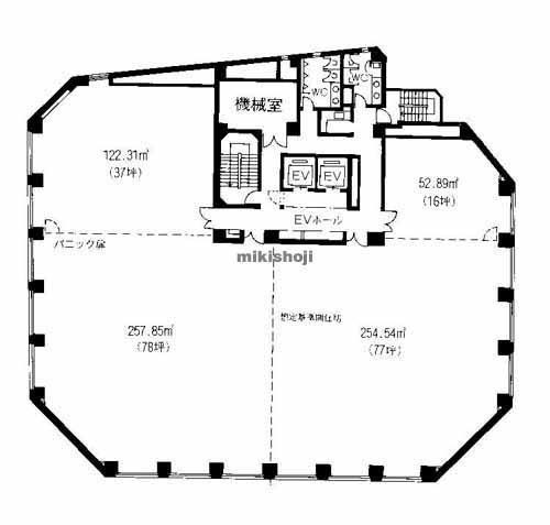 高麗橋ウエストビル 平面1