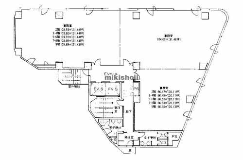 リバーポイント北浜 平面1