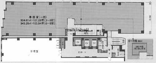 オリックス淀屋橋ビル 平面1