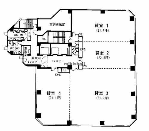 四ツ橋ＫＦビル 平面1