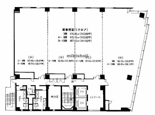 肥後橋ルーセントビル 平面1