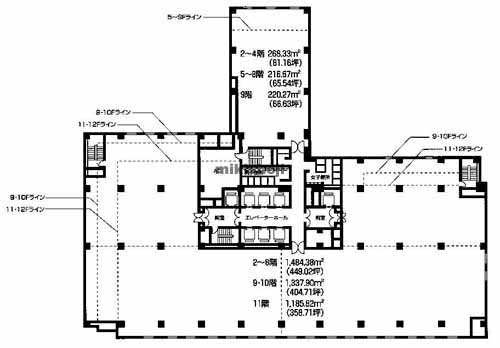 日本生命御堂筋ビル 平面1