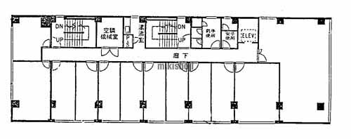心斎橋・島之内のオリエンタル東心斎橋ビル 平面1