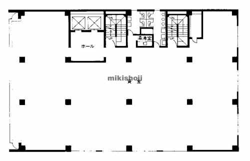心斎橋・島之内の堺筋ビルディング 平面1