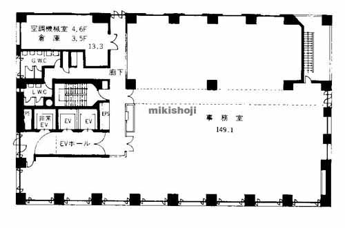 御堂筋ジュンアシダビル 平面1