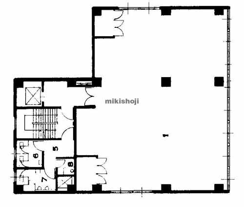 岡田伏見町ビル 平面1