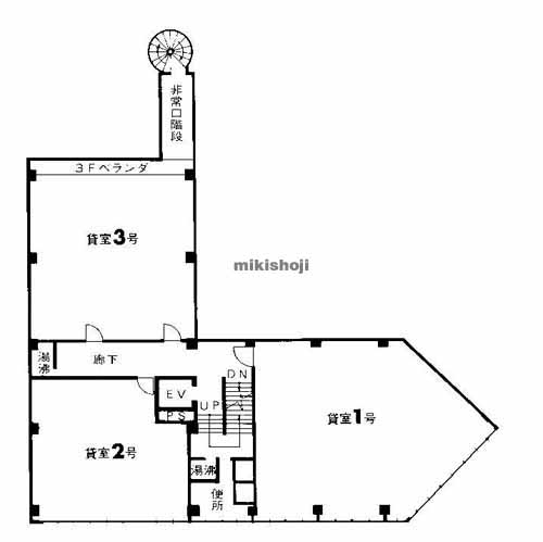 ＳＡＫＩＭＯＴＯ　ＢＬＤＧ（旧　三協ビル） 平面1