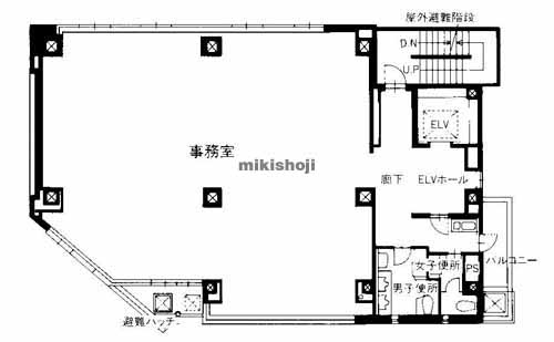 リバービュー北浜 平面1