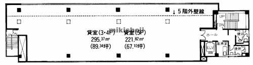 堂島クレイドルビル 平面1