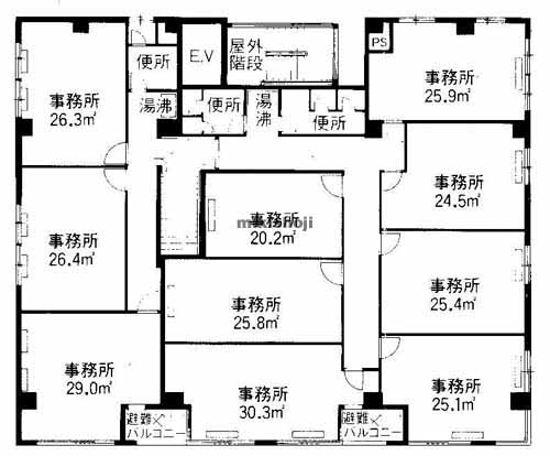 西大手前ビル 平面1