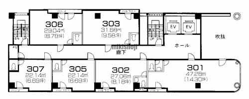 ゴールデン第一プラザビル 平面1