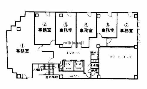トレックノース梅田ビル 平面1