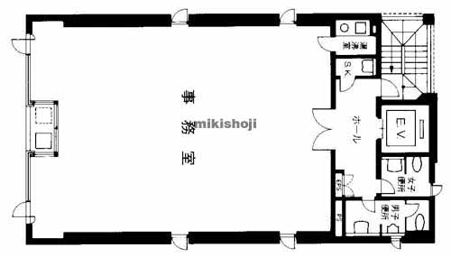 平野町イシカワビル 平面1