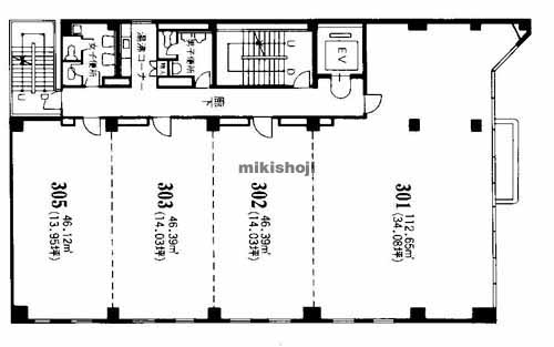 南久宝寺大阪産業ビル 平面1
