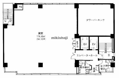 北浜東森田ビル 平面1