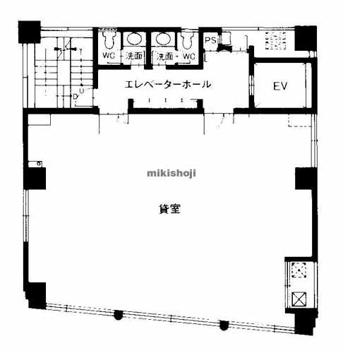 ＡＸＩＳ　南森町　Ⅱ　ＢＬＤ． 平面1