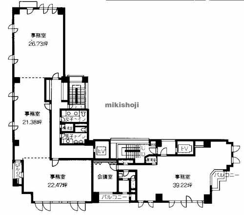 シイナＨＤビル谷町 平面1