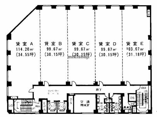 神戸商工中金ビル 平面1