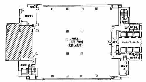 神戸ハーバーランドセンタービル 平面1