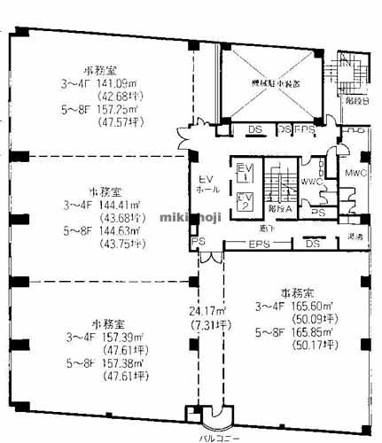 日本橋センタービル 平面1